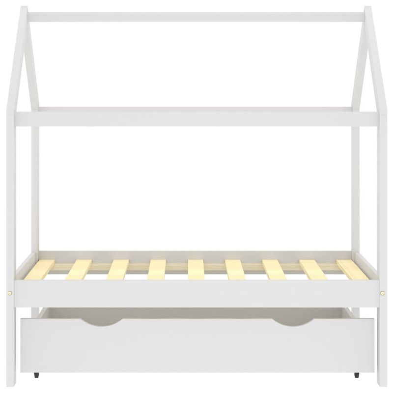 Casa si Gradina - Mobilier - Mobilier copii - Patuturi copii - Cadru pat copii cu un sertar, alb, 70x140 cm, lemn masiv de pin - Infinity.ro