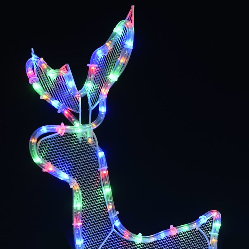 Casa si Gradina - Decoratiuni - Decoratiuni de sezon - Instalatie lumini Crăciun, ren și sanie cu plasa, 432 LED-uri, colorat - Infinity.ro