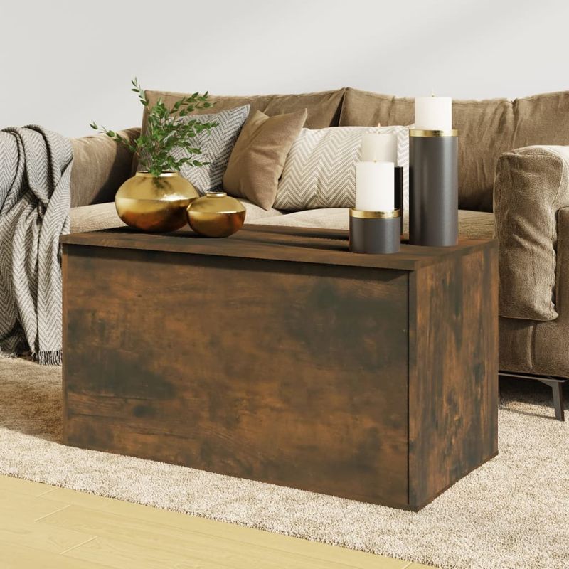 Casa si Gradina - Mobilier - Organizare si depozitare - Cufere si lazi - Cufar de depozitare stejar fumuriu 84x42x46 cm lemn prelucrat - Infinity.ro