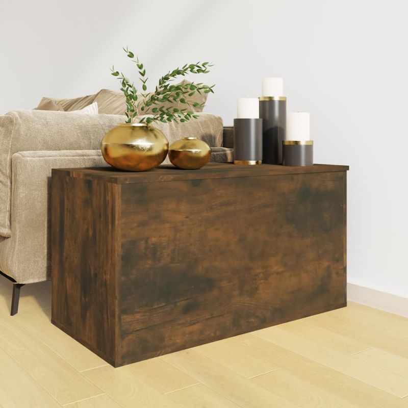 Casa si Gradina - Mobilier - Organizare si depozitare - Cufere si lazi - Cufar de depozitare stejar fumuriu 84x42x46 cm lemn prelucrat - Infinity.ro