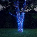 Casa si Gradina - Decoratiuni - Decoratiuni de sezon - Lumini solare, 2 buc.x200 LED albastru int/ext - Infinity.ro