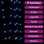 Casa si Gradina - Decoratiuni - Decoratiuni de sezon - Lumini solare, 2 buc.x200 LED albastru int/ext - Infinity.ro