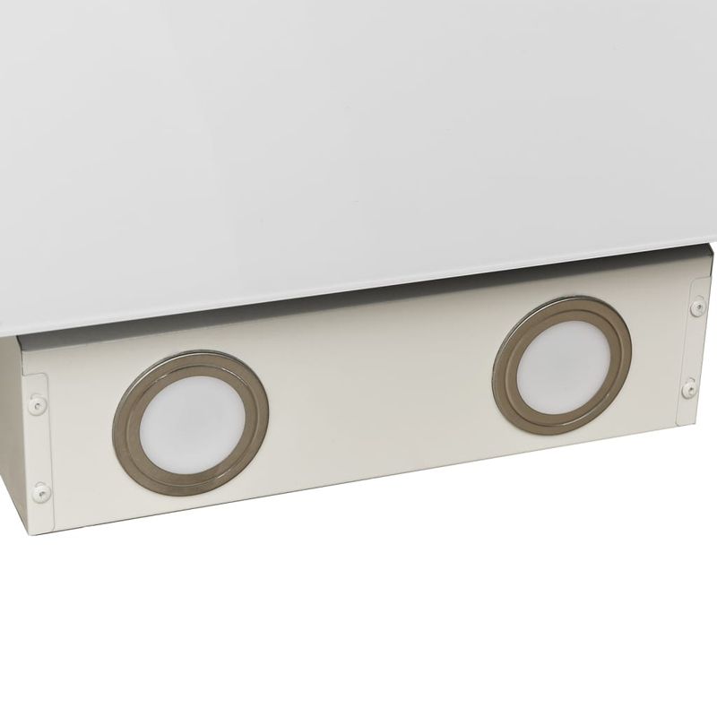 Electronice si Electrocasnice - Aragazuri, cuptoare si hote - Hote - Hote traditionale - Hota de perete, alb, 60 cm, otel și sticla securizata, mărime 60x31x108 cm - Infinity.ro