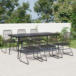 Casa si Gradina - Gradina si terasa - Mobilier exterior - Scaune si sezlonguri gradina - Set mobilier de gradina, 7 piese, negru, ratan PVC - Infinity.ro