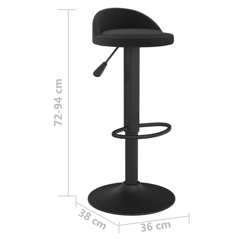 Casa si Gradina - Mobilier - Scaune si fotolii - Scaune - Scaune de bar, 2 buc., negru, catifea - Infinity.ro