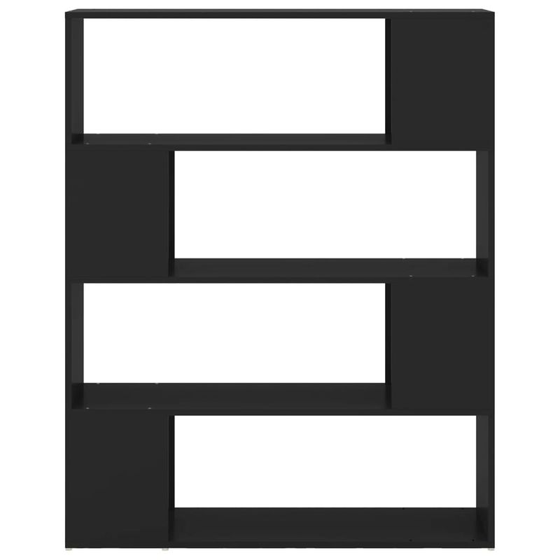 Casa si Gradina - Mobilier - Biblioteci si rafturi - Biblioteci - Biblioteca/Separator camera, negru, 100x24x124 cm - Infinity.ro