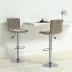 Casa si Gradina - Mobilier - Scaune si fotolii - Scaune - Scaune de bar, 2 buc., gri deschis, catifea - Infinity.ro