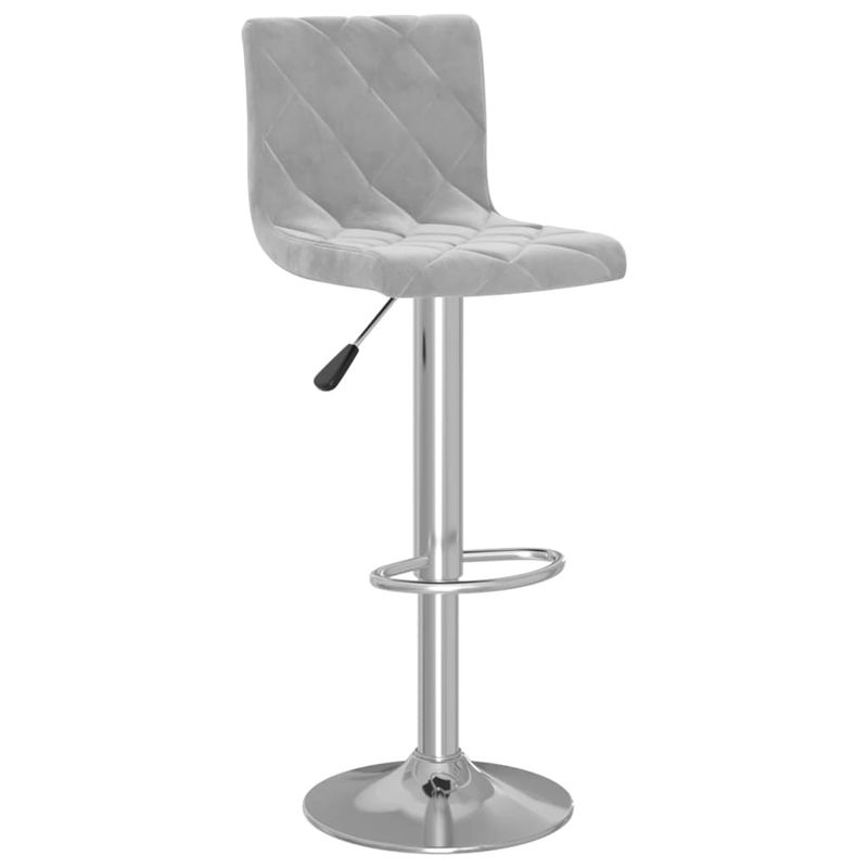 Casa si Gradina - Mobilier - Scaune si fotolii - Scaune - Scaune de bar, 2 buc., gri deschis, catifea - Infinity.ro