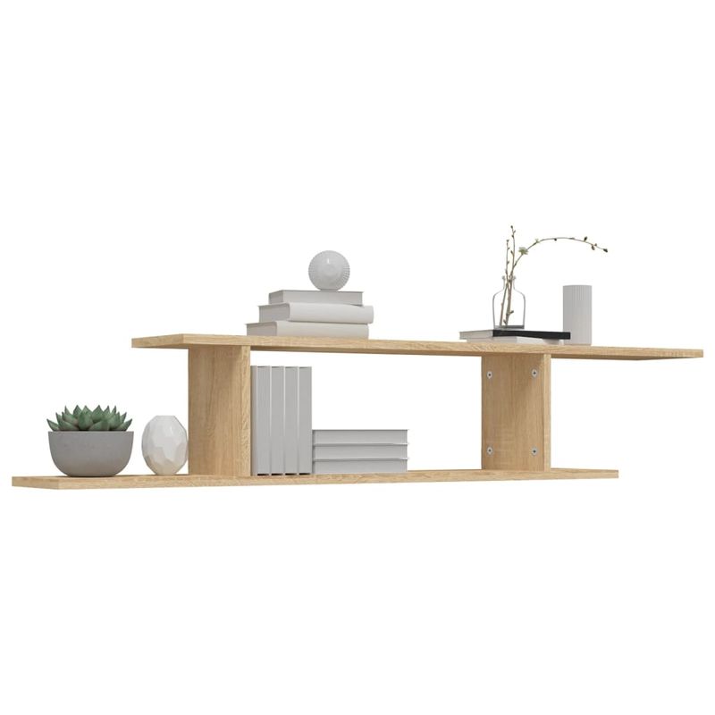 Casa si Gradina - Mobilier - Biblioteci si rafturi - Rafturi - Raft TV cu montaj pe perete, stejar sonoma, 125x18x23 cm, PAL - Infinity.ro