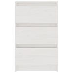 Casa si Gradina - Mobilier - Comode si corpuri - Noptiere - Noptiera, 2 buc, alb, 40x29,5x64 cm, lemn masiv de pin - Infinity.ro