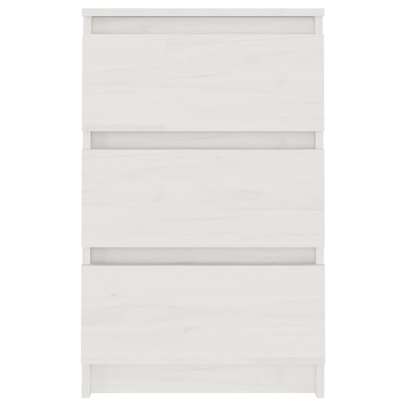 Casa si Gradina - Mobilier - Comode si corpuri - Noptiere - Noptiera, 2 buc, alb, 40x29,5x64 cm, lemn masiv de pin - Infinity.ro