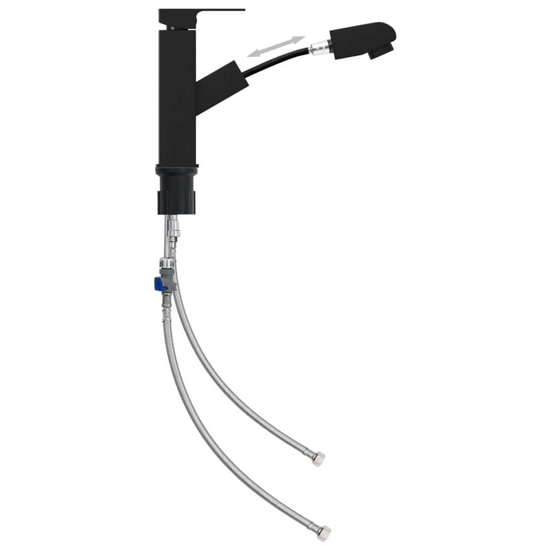 Casa si Gradina - Sanitare - Instalatii hidro - Robineti - Robinet chiuveta baie retractabil, negru, 157x172 mm - Infinity.ro