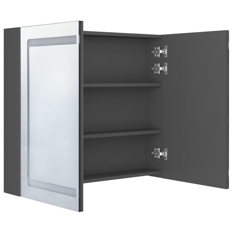 Casa si Gradina - Mobilier - Mobilier baie - Corpuri baie - Dulap de baie cu oglinda și LED, 80x12x68 cm - Infinity.ro