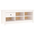 Casa si Gradina - Mobilier - Organizare si depozitare - Organizator incaltaminte - Dulap pentru pantofi, alb, 110x38x45,5 cm, lemn masiv pin - Infinity.ro
