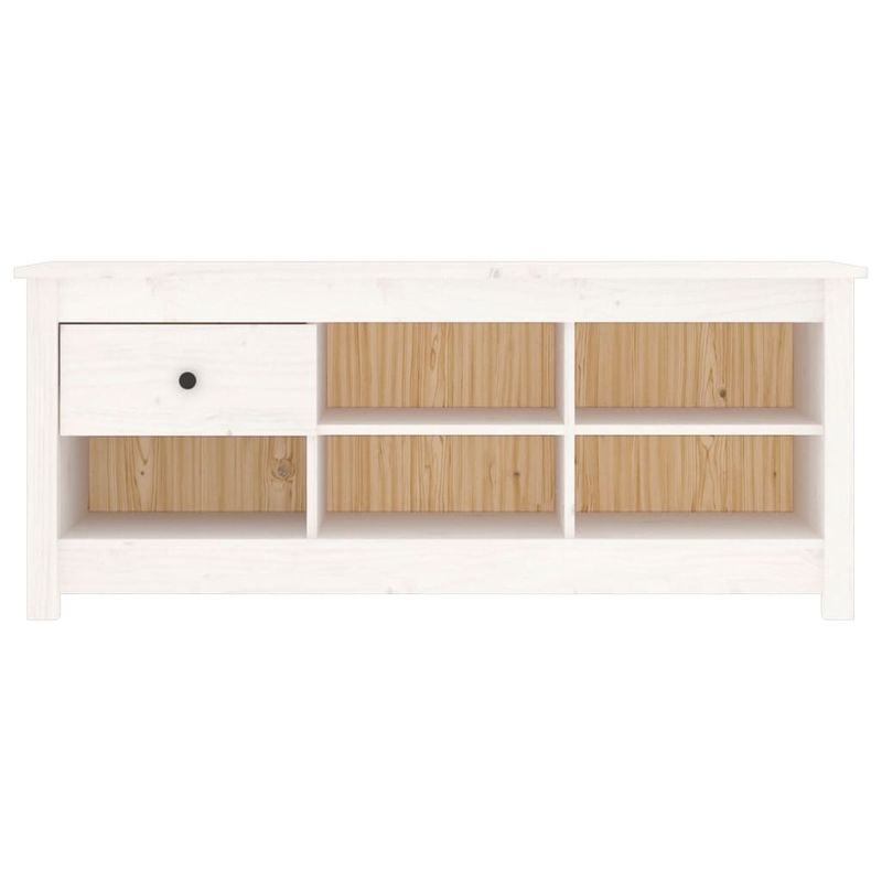 Casa si Gradina - Mobilier - Organizare si depozitare - Organizator incaltaminte - Dulap pentru pantofi, alb, 110x38x45,5 cm, lemn masiv pin - Infinity.ro