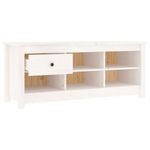 Casa si Gradina - Mobilier - Organizare si depozitare - Organizator incaltaminte - Dulap pentru pantofi, alb, 110x38x45,5 cm, lemn masiv pin - Infinity.ro