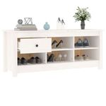 Casa si Gradina - Mobilier - Organizare si depozitare - Organizator incaltaminte - Dulap pentru pantofi, alb, 110x38x45,5 cm, lemn masiv pin - Infinity.ro