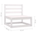 Casa si Gradina - Gradina si terasa - Mobilier exterior - Canapele si fotolii gradina - Canapea de gradina cu , alb, lemn masiv de pin - Infinity.ro