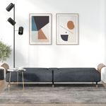 Casa si Gradina - Mobilier - Canapele si coltare - Canapele - Canapea extensibila cu suporturi de pahare, gri inchis, catifea - Infinity.ro