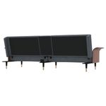 Casa si Gradina - Mobilier - Canapele si coltare - Canapele - Canapea extensibila cu suporturi de pahare, gri inchis, catifea - Infinity.ro