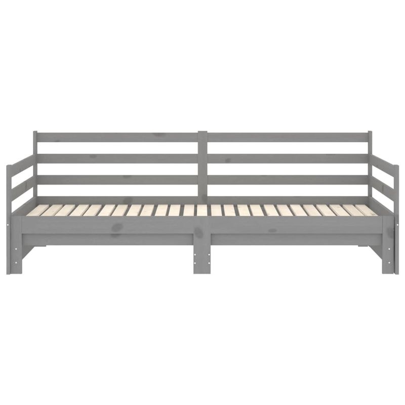 Casa si Gradina - Mobilier - Paturi si accesorii - Paturi - Pat extensibil de zi, gri, 2x(90x200) cm, lemn masiv de pin - Infinity.ro