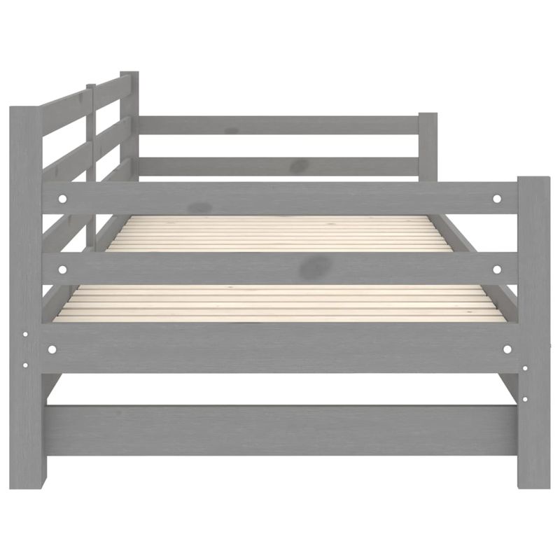 Casa si Gradina - Mobilier - Paturi si accesorii - Paturi - Pat extensibil de zi, gri, 2x(90x200) cm, lemn masiv de pin - Infinity.ro