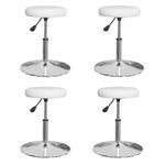 Casa si Gradina - Mobilier - Scaune si fotolii - Scaune - Scaune de bucatarie, 4 buc., alb, piele ecologica - Infinity.ro