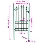 Casa si Gradina - Constructii - Usi interior, exterior si garaj - Usi garaj - Poarta de gard cu tepuse, verde, 100x175 cm, otel - Infinity.ro
