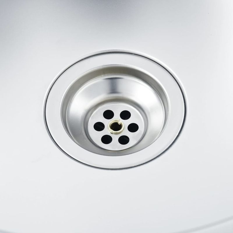 Casa si Gradina/Sanitare/Chiuveta bucatarie si accesorii/Chiuvete bucatarie - Chiuveta bucatarie cu 2 cuve, argintiu, 800x500x155 mm, otel - Infinity.ro