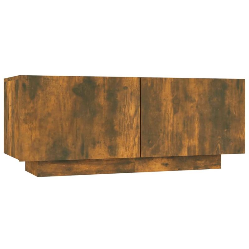 Casa si Gradina - Mobilier - Comode si corpuri - Comode - Comoda TV cu lumini LED, 2 piese, stejar fumuriu, lemn prelucrat - Infinity.ro