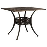 Casa si Gradina - Gradina si terasa - Mobilier exterior - Mese gradina - Masa de gradina, bronz, 90x90x73 cm, aluminiu turnat - Infinity.ro
