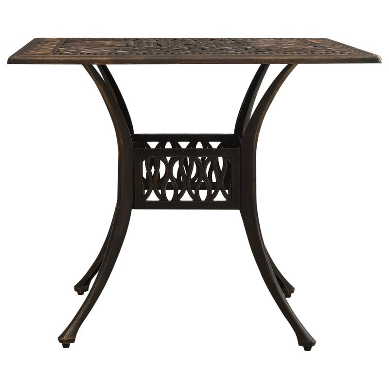 Casa si Gradina - Gradina si terasa - Mobilier exterior - Mese gradina - Masa de gradina, bronz, 90x90x73 cm, aluminiu turnat - Infinity.ro