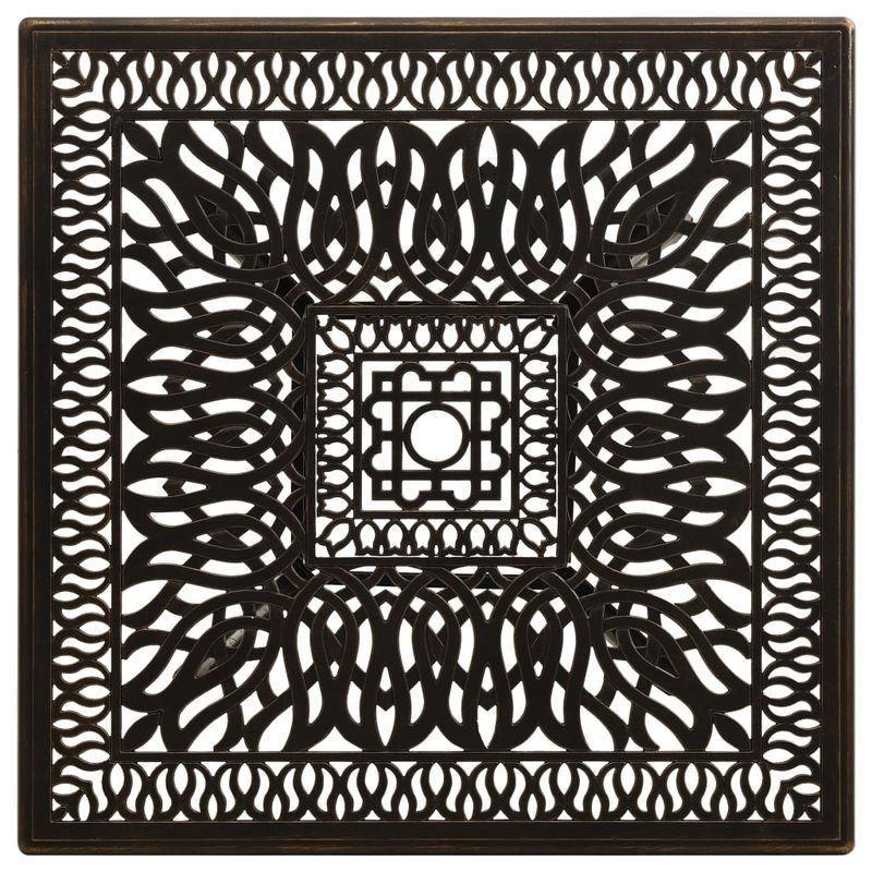 Casa si Gradina - Gradina si terasa - Mobilier exterior - Mese gradina - Masa de gradina, bronz, 90x90x73 cm, aluminiu turnat - Infinity.ro