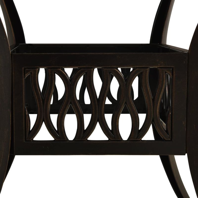 Casa si Gradina - Gradina si terasa - Mobilier exterior - Mese gradina - Masa de gradina, bronz, 90x90x73 cm, aluminiu turnat - Infinity.ro