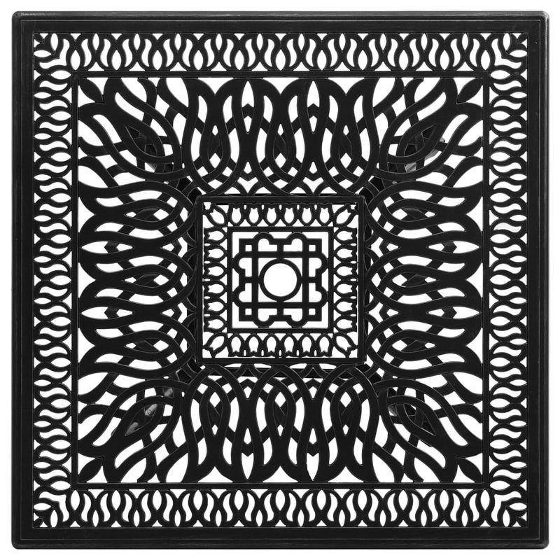 Casa si Gradina - Gradina si terasa - Mobilier exterior - Mese gradina - Masa de gradina, negru, 90x90x73 cm, aluminiu turnat - Infinity.ro
