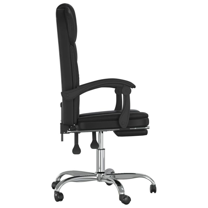 Casa si Gradina - Mobilier - Scaune si fotolii - Scaune - Scaun de birou rabatabil, negru, piele ecologica - Infinity.ro