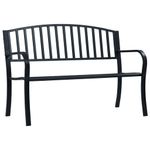Casa si Gradina - Gradina si terasa - Mobilier exterior - Bancute de gradina - Banca de gradina, negru, 125 cm, otel - Infinity.ro
