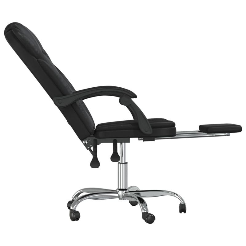 Casa si Gradina - Mobilier - Scaune si fotolii - Scaune - Scaun de birou rabatabil, negru, piele ecologica - Infinity.ro