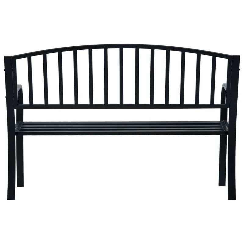 Casa si Gradina - Gradina si terasa - Mobilier exterior - Bancute de gradina - Banca de gradina, negru, 125 cm, otel - Infinity.ro