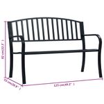 Casa si Gradina - Gradina si terasa - Mobilier exterior - Bancute de gradina - Banca de gradina, negru, 125 cm, otel - Infinity.ro