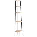 Casa si Gradina - Mobilier - Biblioteci si rafturi - Biblioteci - Raft de colt cu 5 niveluri maro deschis/negru 45,5x31,5x180 cm - Infinity.ro