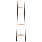 Casa si Gradina - Mobilier - Biblioteci si rafturi - Biblioteci - Raft de colt cu 5 niveluri maro deschis/negru 45,5x31,5x180 cm - Infinity.ro