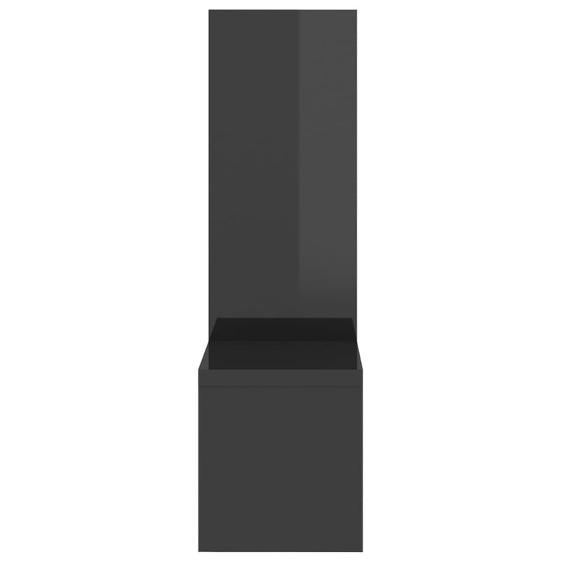 Casa si Gradina - Mobilier - Biblioteci si rafturi - Rafturi - Rafturi de perete 2 buc. gri lucios 50x15x50 cm lemn prelucrat - Infinity.ro