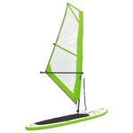 Sport si Outdoor - Sporturi acvatice - Sporturi pe placa - Stand up paddle - Set de placa SUP gonflabila cu vela, verde si alb - Infinity.ro