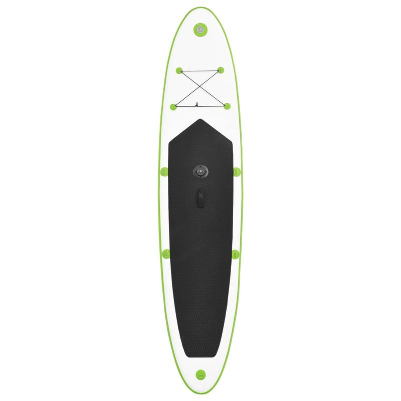 Sport si Outdoor - Sporturi acvatice - Sporturi pe placa - Stand up paddle - Set de placa SUP gonflabila cu vela, verde si alb - Infinity.ro