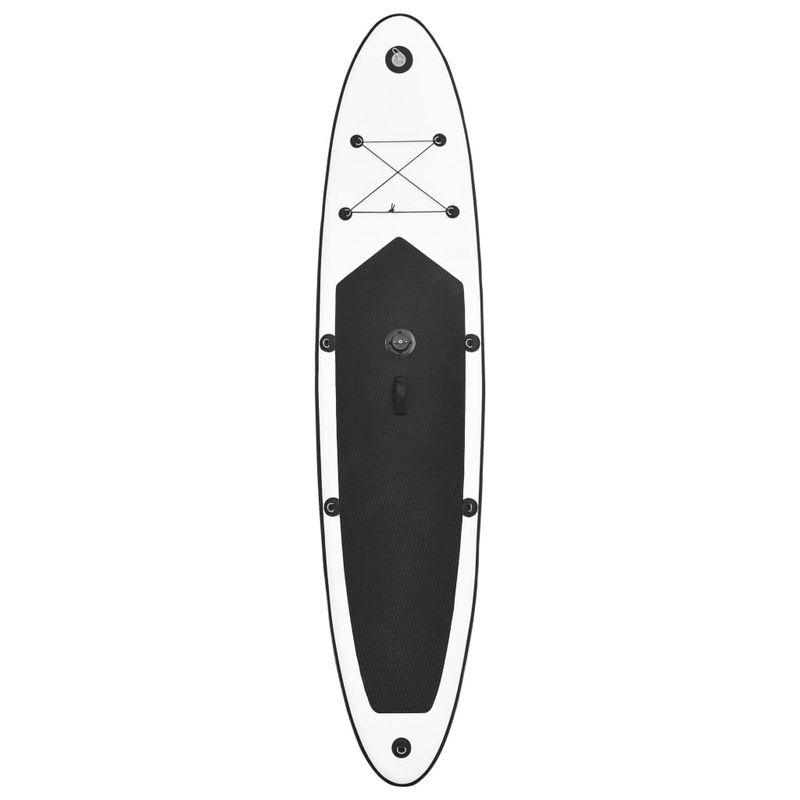 Sport si Outdoor - Sporturi acvatice - Sporturi pe placa - Stand up paddle - Set de placa SUP gonflabila cu vela, negru si alb - Infinity.ro