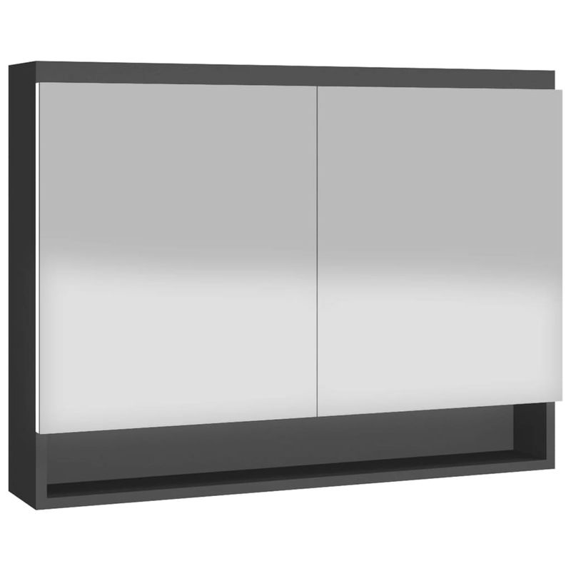Casa si Gradina - Mobilier - Comode si corpuri - Masute de toaleta - Dulap de baie cu oglinda, antracit, 80x15x60 cm, MDF - Infinity.ro