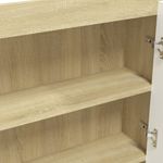 Casa si Gradina - Mobilier - Mobilier baie - Corpuri baie - Dulap de baie cu oglinda, alb si stejar, 80x15x60 cm, MDF - Infinity.ro