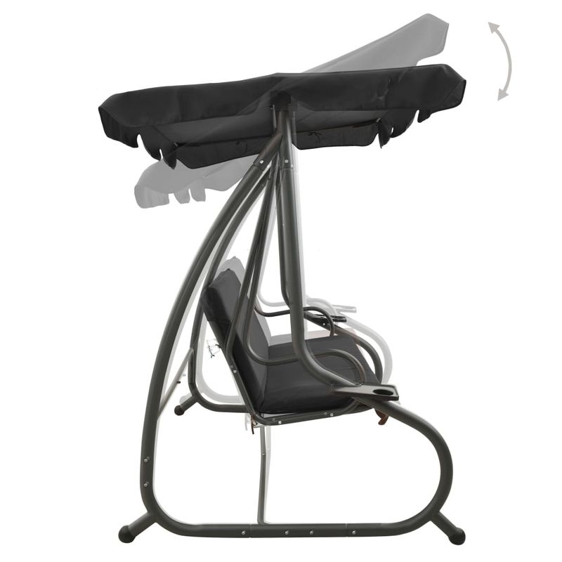 Casa si Gradina - Gradina si terasa - Balansoare si hamace - Balansoare - Balansoar de exterior cu copertina, antracit - Infinity.ro