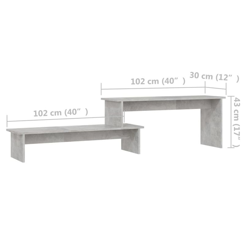 Casa si Gradina - Mobilier - Comode si corpuri - Comode - Comoda TV, gri beton, 180x30x43 cm, PAL - Infinity.ro